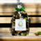 Cotton Fields potpourri bag on a wooden garden bench. Natural, refreshing home fragrance for outdoor or indoor ambiance.